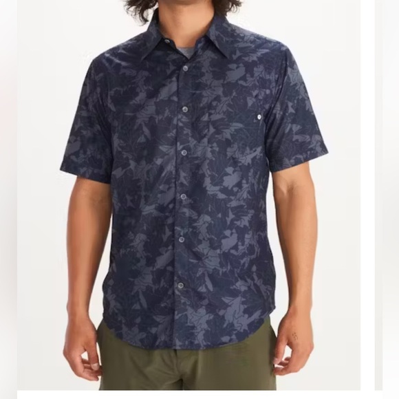 Marmot Mens Syrocco Short Sleeve Shirt Size XL Quick Drying Moisture Wicking - Picture 1 of 12